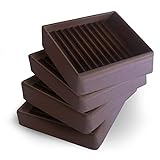 CasterMaster Non Slip Furniture Pads- 2x2 Square Rubber Anti Skid...