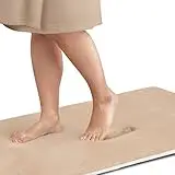 Genteele Bath Mats for Bathroom Non Slip - Beige 17' x 24' Memory...