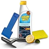 Cerama Bryte Glass Cooktop Cleaner Combo Kit with POW-R Grip,...