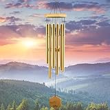 UpBlend Outdoors Wind Chimes for Outside - 29' Bronze Wind Chime...