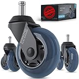 STEALTHO Patented Replacement Office Chair Caster Wheels Set of 5...