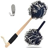 Loofah Back Scrubber | Bamboo Charcoal Infused Shower Scrubber |...