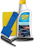 Cerama Bryte Combo Kit POW-R Grip, Scraper, Pad & Removes Tough...