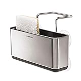 simplehuman Slim Sink Caddy Sponge Holder, Brushed Stainless...