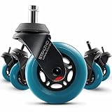 Stealtho Advanced Office Chair Wheels Set of 5 - Protect Hardwood...