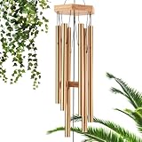 UpBlend Outdoors Wind Chimes for Outside - 29' Bronze Wind Chime...