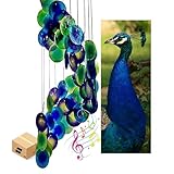 Bellaa 23332 Wind Chimes Capiz Sea Glass Shells Large 27 inch...