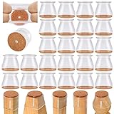 24 Pcs Chair Leg Floor Protectors for Hardwood Floors Silicone...