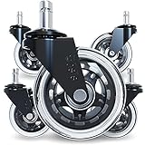 The Original Office Chair Caster Wheels Rollerblade Style (Set of...