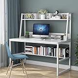 Tribesigns Computer Desk with Hutch, 47 Inches Home Office Desk...