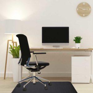 Lesonic Black Office Chair Mat for Hardwood Floor, Laminet Floor