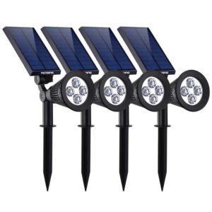 URPOWER Outdoor Solar Lights, 2-in-1 Waterproof Adjustable Solar Spotlights