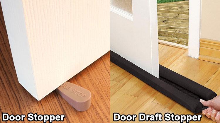 Tenby Easy-Step Door Stops 4-Inch Satin Nickel