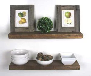 SOLID RUSTICS Handmade Rustic Wood Floating Wall Shelves