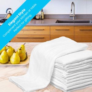 Zeppoli Flour Sack Towels, 12-Pack Kitchen Dish Towels
