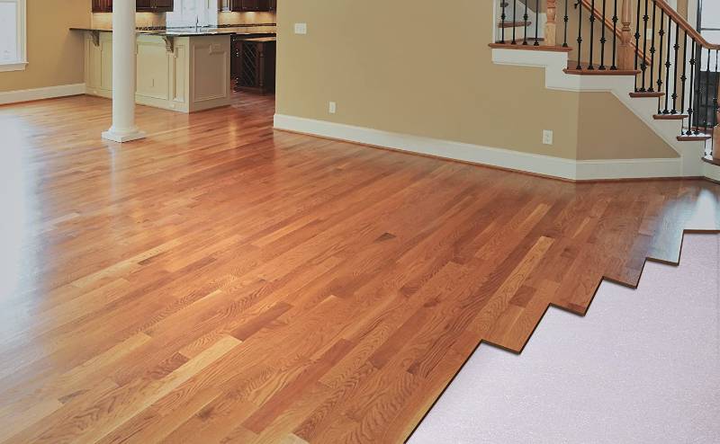 Roberts Serenity Foam Underlayment Installed Under Wood Floor