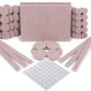 HAYI Furniture Pads 124 Pack 5mm Thick Furniture Felt Pads for Chair Legs