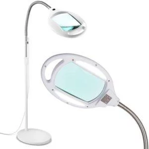 Brightech LightView Pro - LED Magnifying Floor Lamp for Elderly & Low Vision Eyes