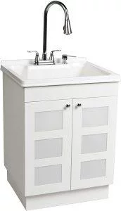 Utility Laundry Tub Vanity with Faucet - Best Small Bathroom Vanity Sink Combo