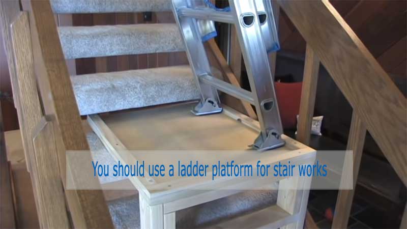 Ladder Platform to use a Ladder on Stair