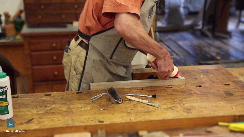 gluing wood together