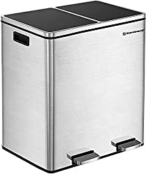 Best dual compartment step trash can