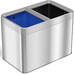 Best iTouchless Dual Compartment Slim Open Top Waste Bin