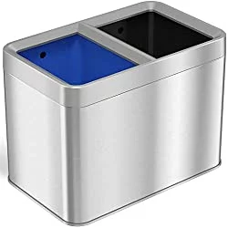 Best iTouchless Dual Compartment Slim Open Top Waste Bin