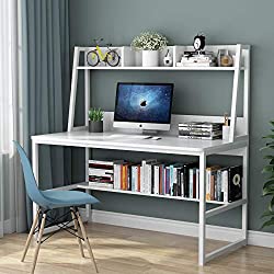 Best Space Saving Home Office Desk with Hutch and Bookshelf