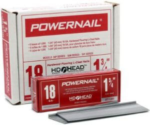Powernail 18ga L Cleat Flooring Nails for 3/4 Hardwood Flooring