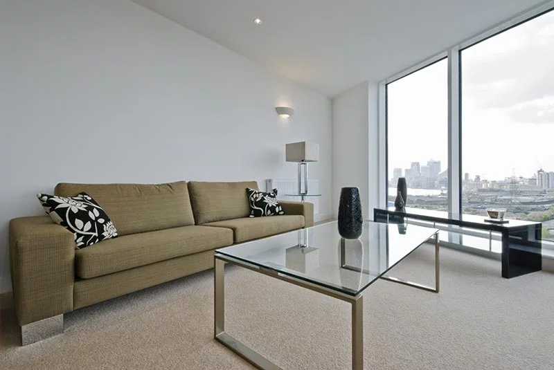 Patio Area with Sofas & Glass Tabletop Table