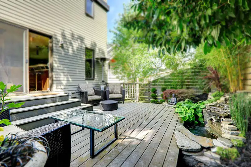 Patio Area with Glass Tabletop