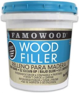 FamoWood 40022126 Latex Wood Filler for Interior/Exterior Use (Best for Furniture)