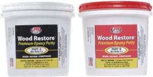 J-B Weld 40007 Wood Restore Premium Epoxy Putty Kit (Best for Exterior)