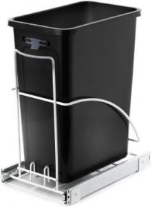 Home Zone Living 29 Liter Pull Out Under Cabinet Kitchen Trash Bin