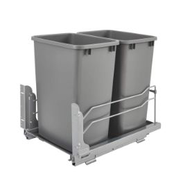 Rev-A-Shelf Double Container Pull Out Kitchen Trash Cans with Soft-Close Slides