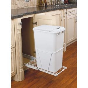 Rev-A-Shelf Sliding Waste Bin - Under Sink Pull Out Trash Can With Lid