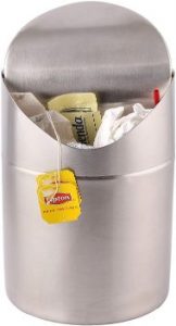 Estilo Brushed Stainless Steel Mini Countertop Trash Can
