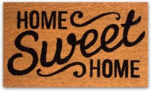 PLUS Haven “Home Sweet Home” Coco Doormat with Heavy Duty Backing